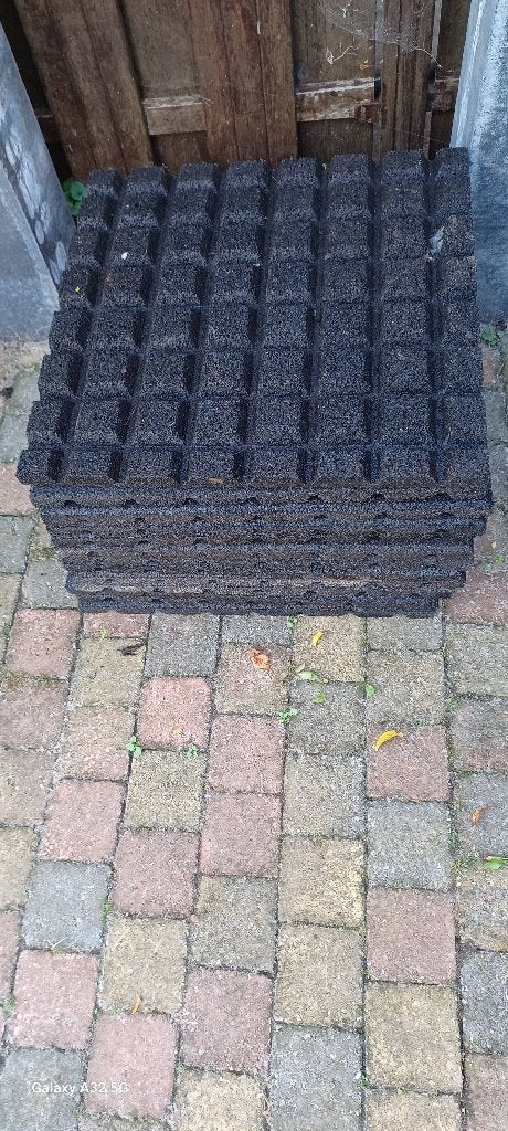 Rubbertegels, Tuin en Terras, Ophalen, Rubber, Zo goed als nieuw, Minder dan 5 m²