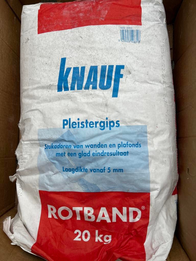 Knauf Rotband Pleistergips 20 kg, Ophalen of Verzenden, Nieuw, Overige typen