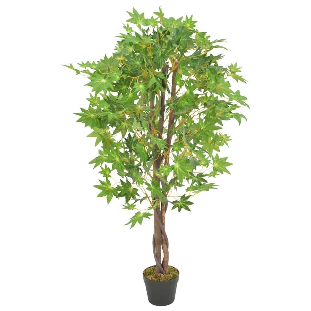 Kunstplant kunstesdoorn esdoorn + pot 120 cm GRATIS BEZORGD!, Binnen, Groen, Verzenden, Met pot of vaas