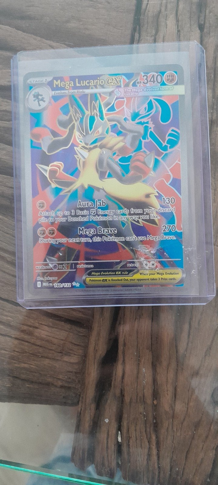 Mega Lucario EX Pokémon Kaart - Full Art 160/132, Hobby en Vrije tijd, Verzamelkaartspellen | Pokémon, Ophalen of Verzenden, Zo goed als nieuw