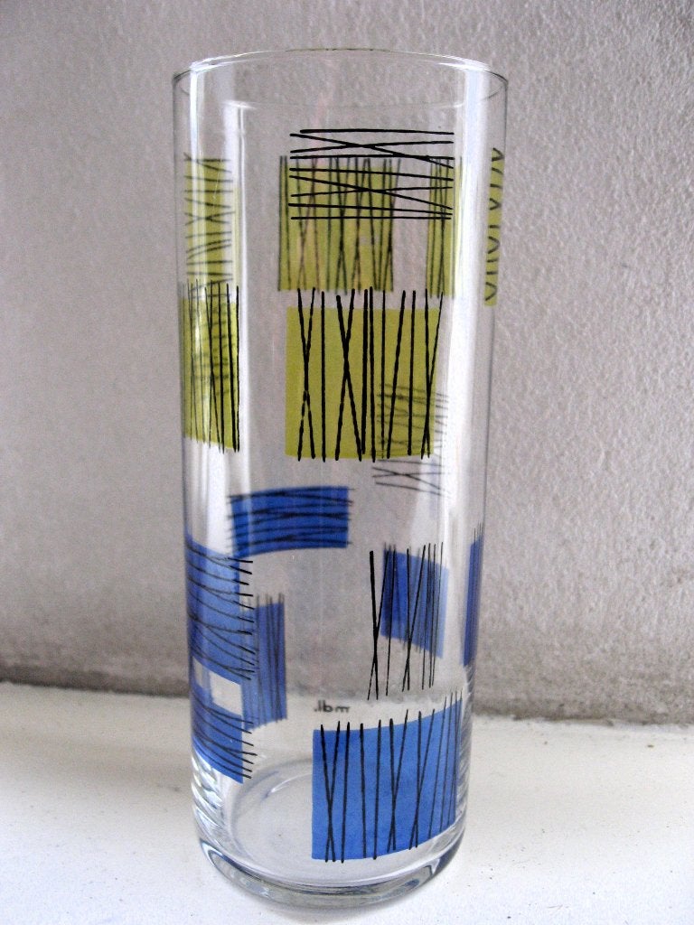 Retro longdrinkglas van MDL vintage jaren 60, Verzamelen, Ophalen of Verzenden, Zo goed als nieuw, Bierglas