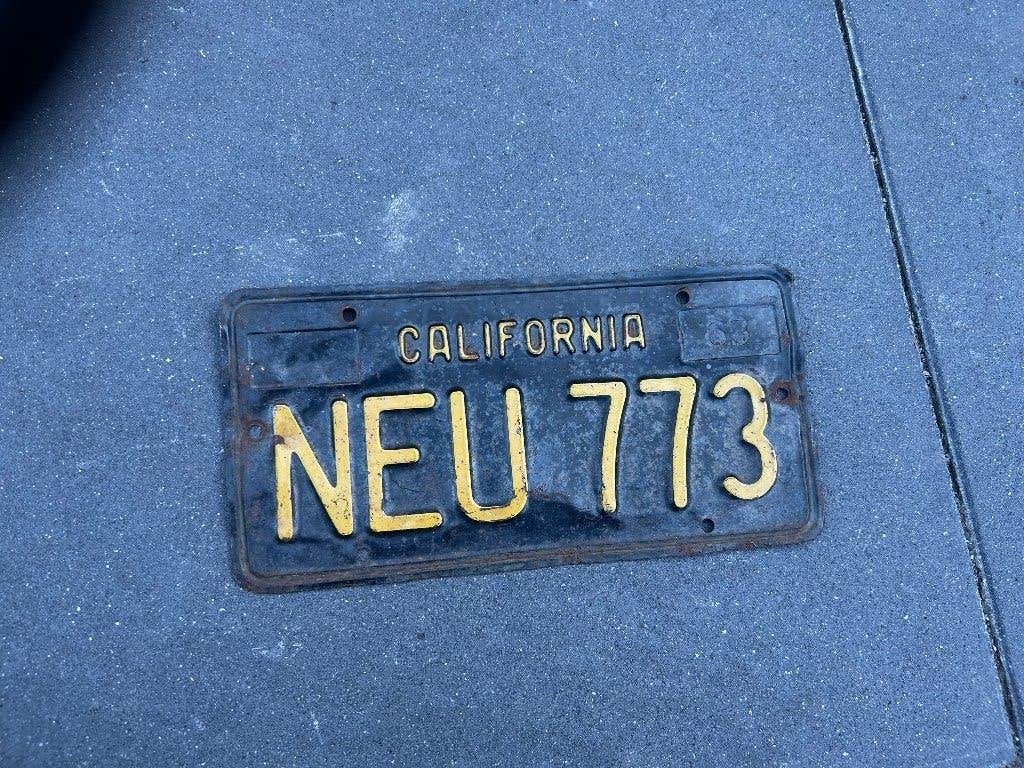 :Originele California Kentekenplaat 1963–Black Plate, Ophalen of Verzenden, Gebruikt