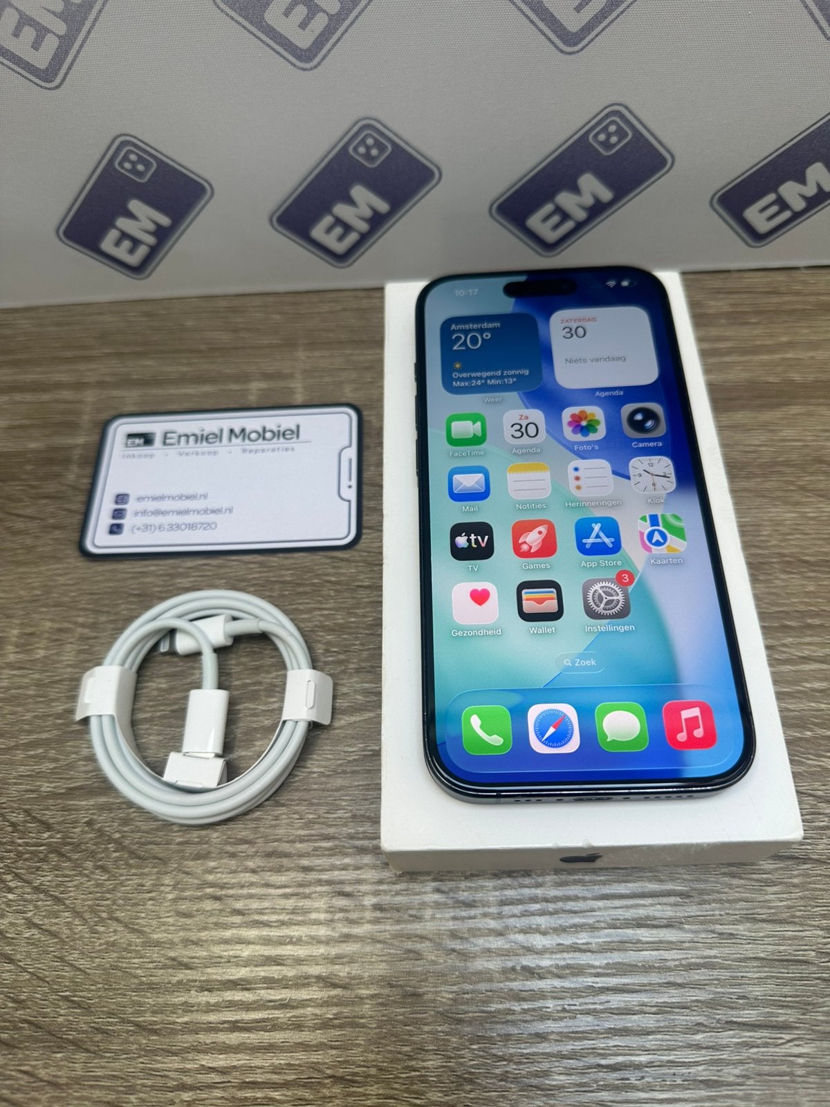 iPhone 15 Pro - 128GB / batterij 100% / garantie, 128 GB, Blauw, Ophalen of Verzenden, Zo goed als nieuw