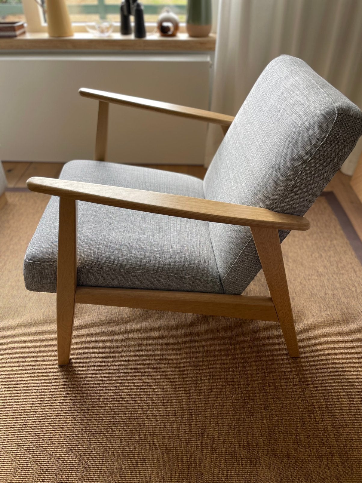 Ikea Ekenäset Grijs/Eiken, Ophalen, Gebruikt, Stof, Minder dan 50 cm