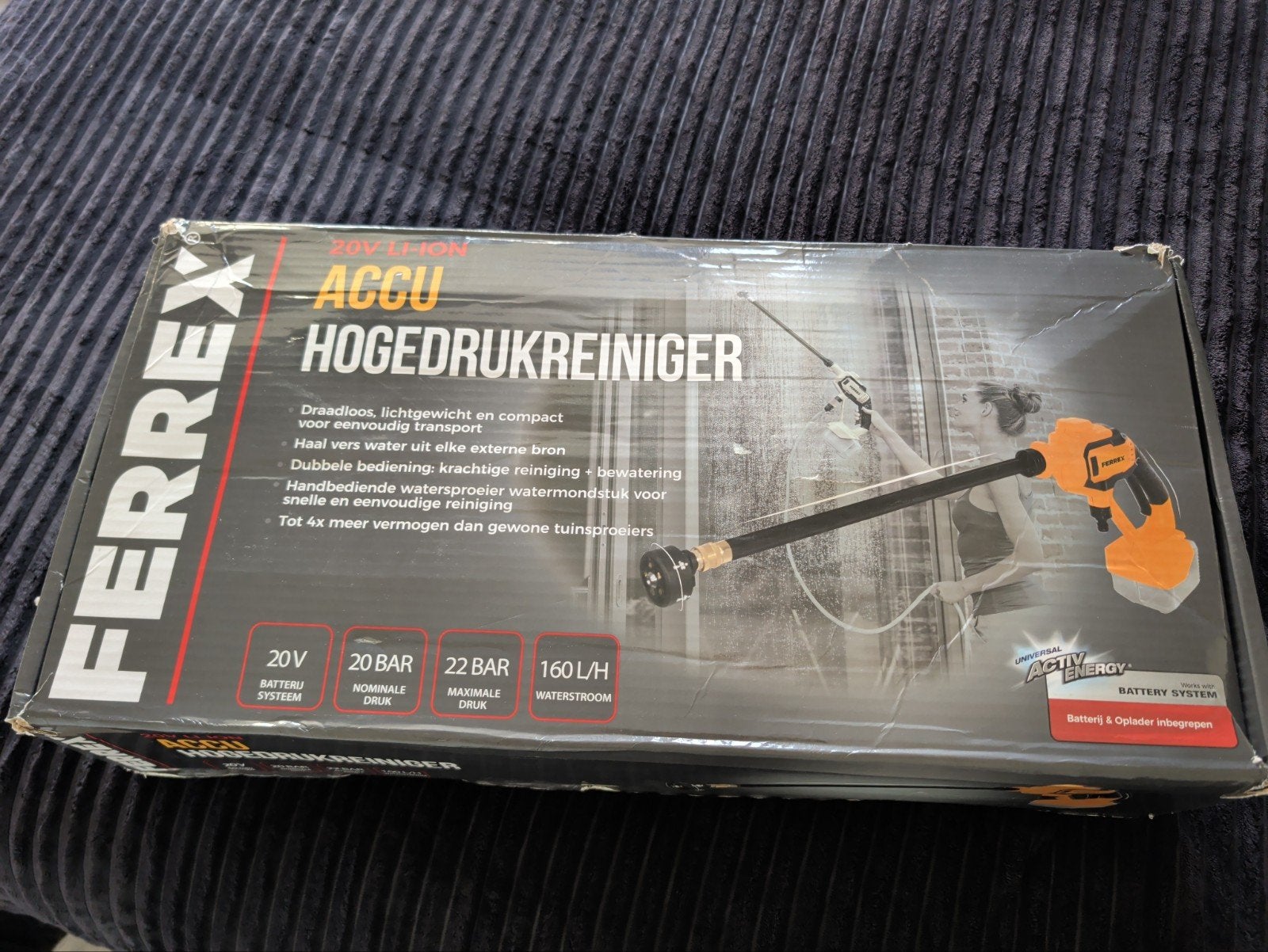 Ferrex 20V Li-Ion Accu Hogedrukreiniger, Ophalen, Nieuw, Accu, Ferrex
