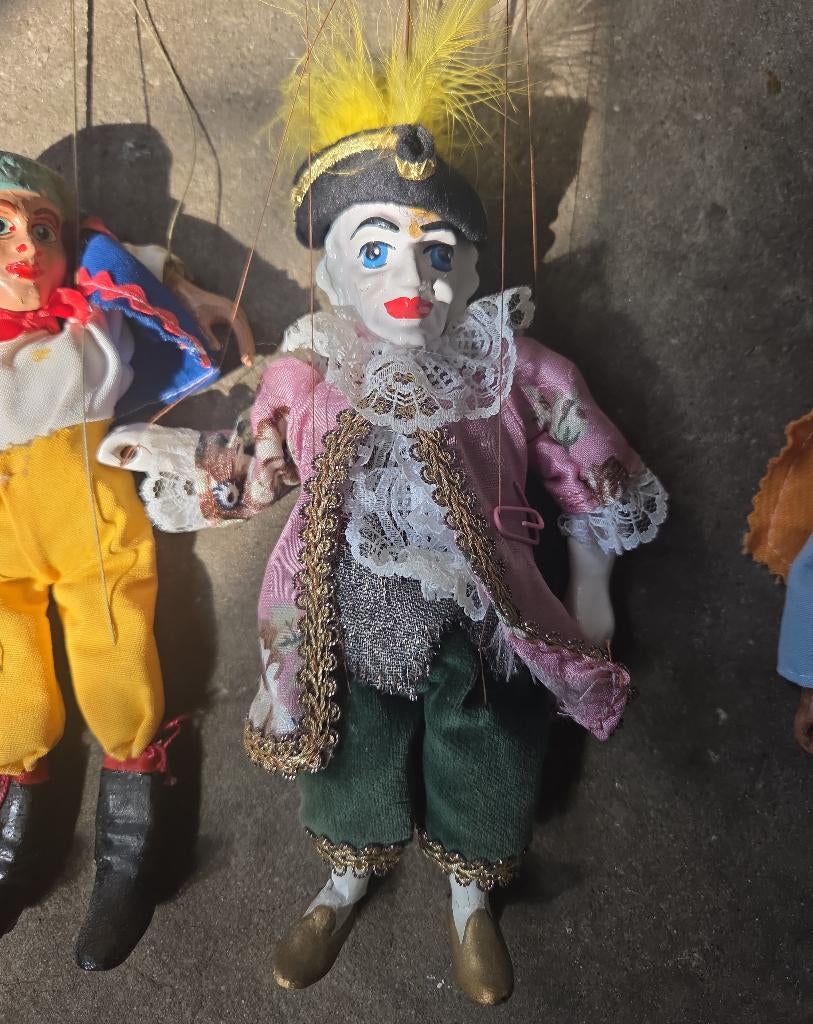 Set oude marionetten Milos Kasal Praha poppenmaker, Antiek en Kunst, Kunst | Niet-Westerse kunst, Ophalen