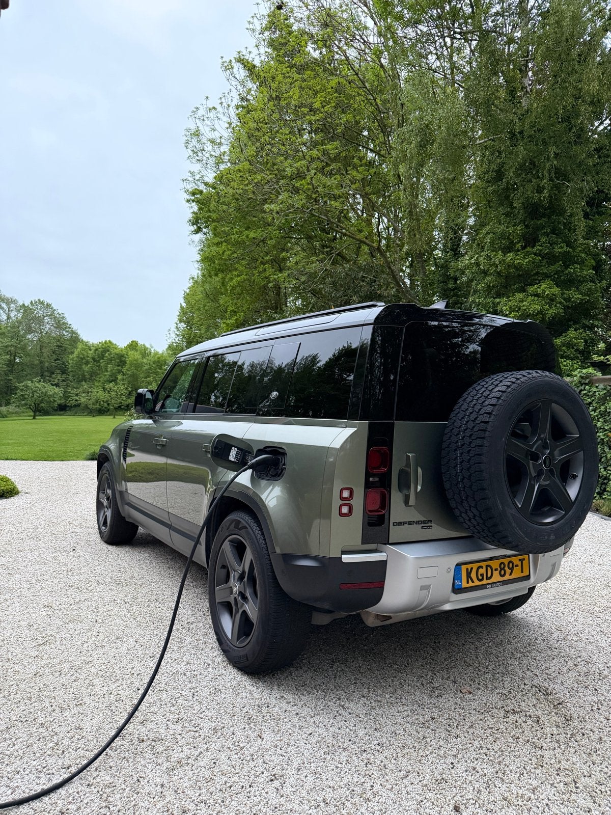 Zilveren Achterbumper Land Rover Defender, Auto-onderdelen, Ophalen, Achter, Bumper, Gebruikt