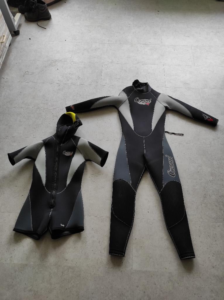 Cressi Comfort Semi-Droog 7mm + Overpak 5mm M Dames, Watersport en Boten, Ophalen, Gebruikt, Duikpak