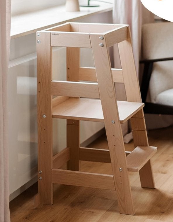 Houten Montessori leertoren/keukenhulp voor kinderen, Ophalen, Gebruikt, Meubelstuk of Keukentje