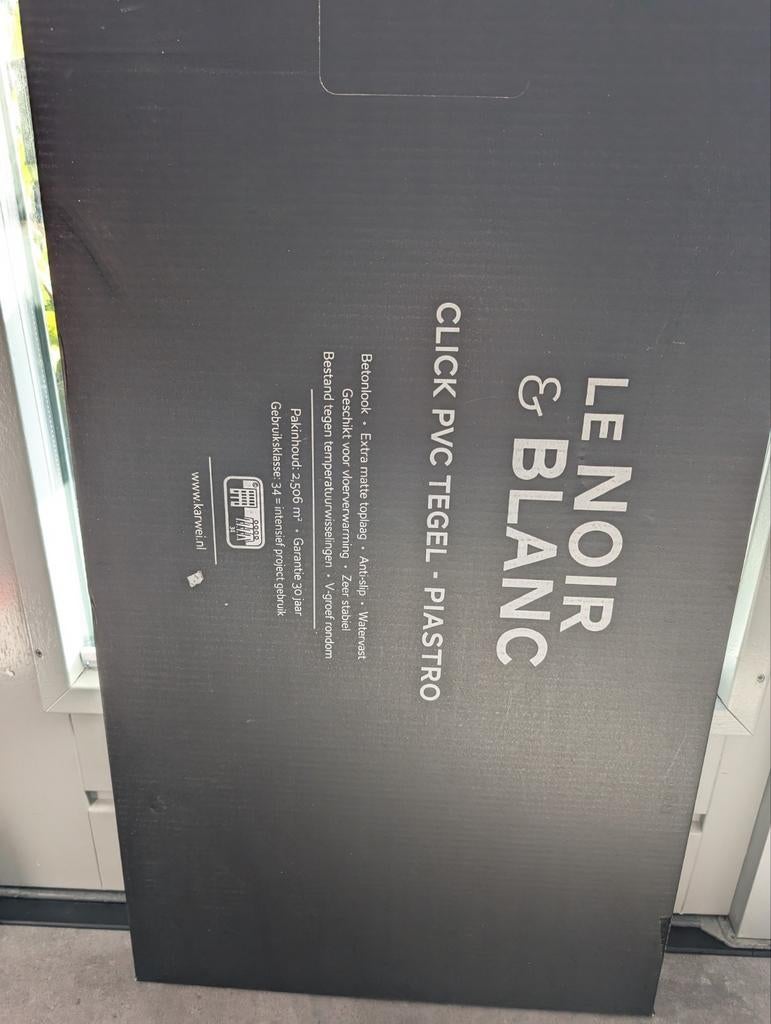Le Noir & blanc click pvc vloer piastro betonlook, Doe-het-zelf en Verbouw, Ophalen, Nieuw, Overige typen