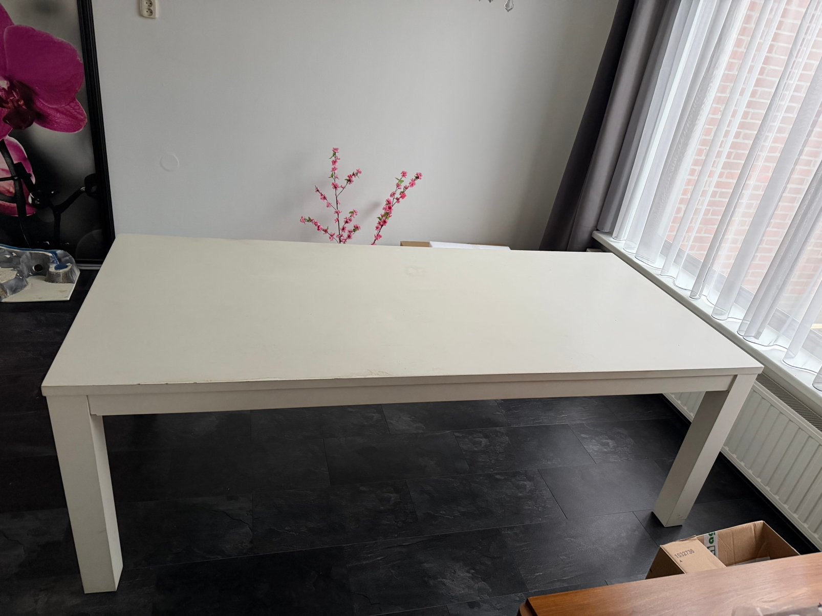 Grote eethoektafel, Huis en Inrichting, Ophalen, Gebruikt, Rechthoekig, 200 cm of meer