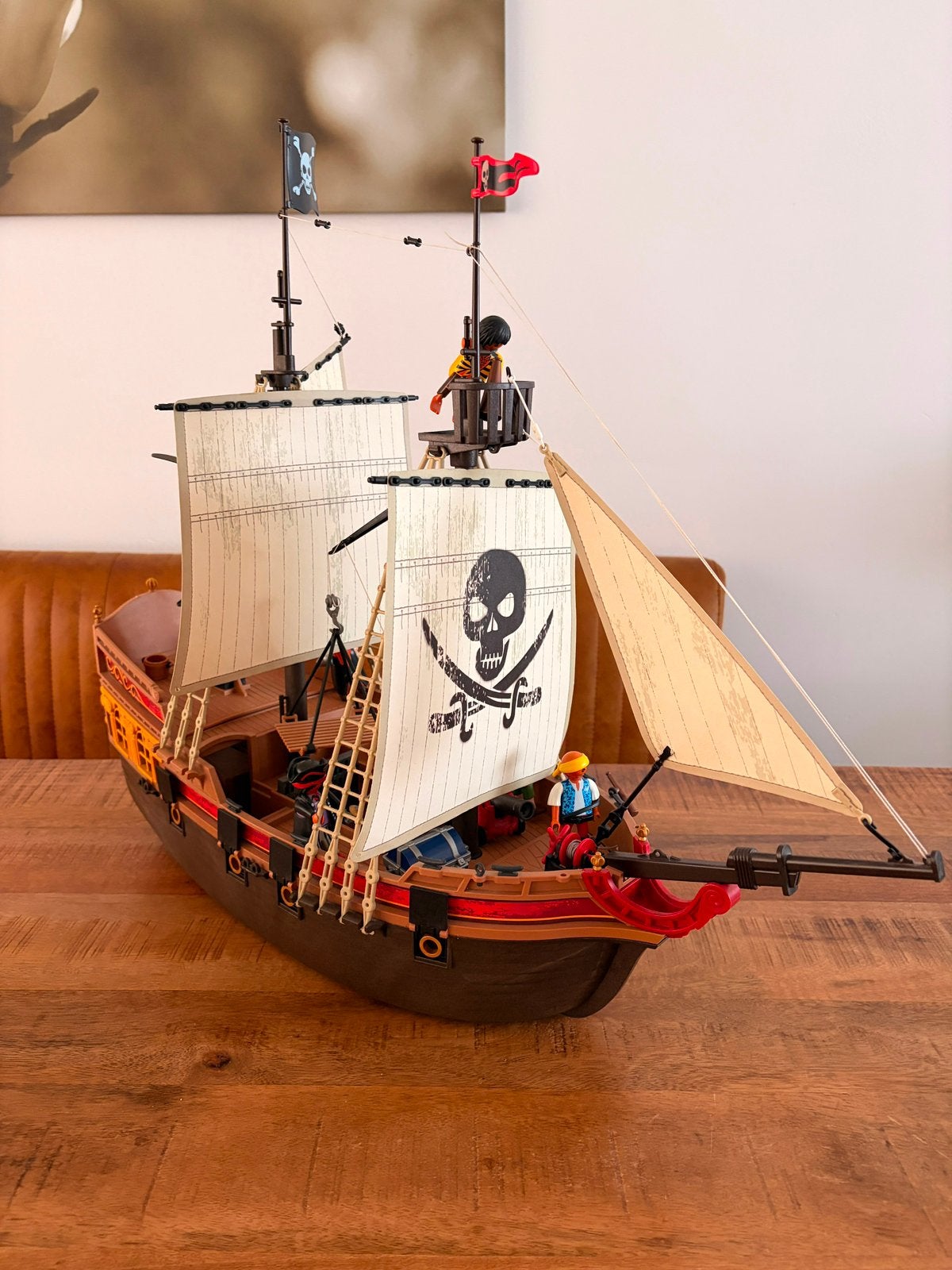 Playmobil Piratenschip met piraten en accessoires, Pirates, Gebruikt, Complete set, Ophalen of Verzenden
