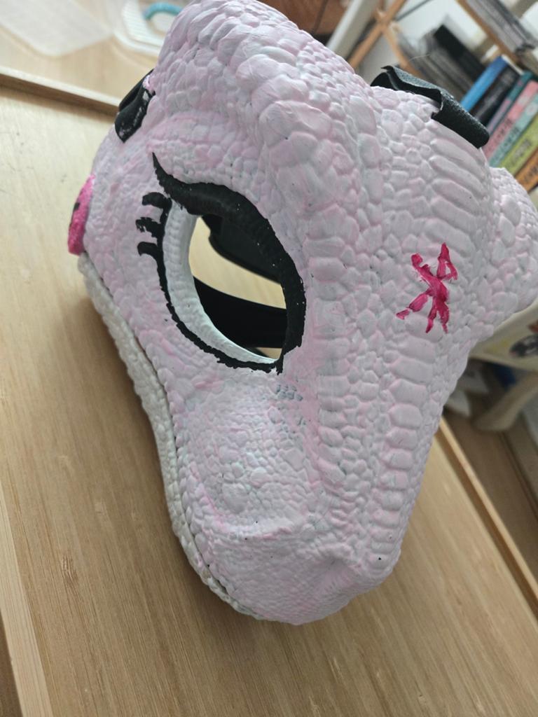 Furry dino masker, Ophalen of Verzenden