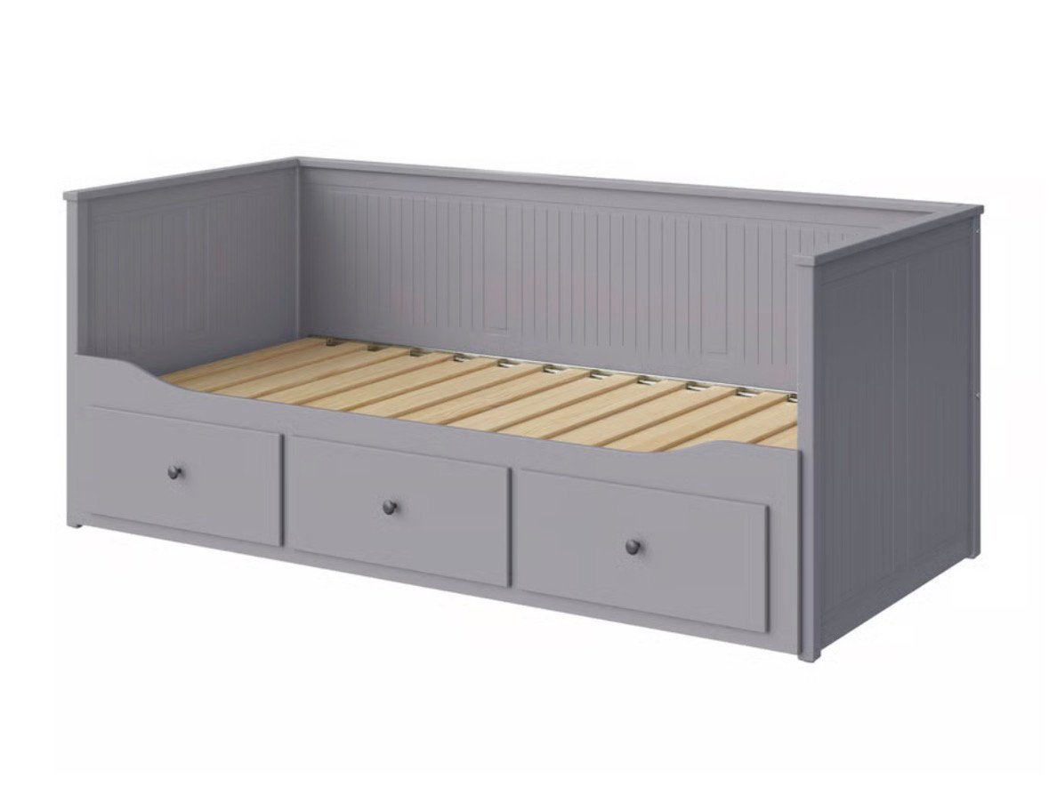 Brimnes bedbank IKEA + 2 matrassen, Ophalen, Eenpersoons, Wit, Zo goed als nieuw