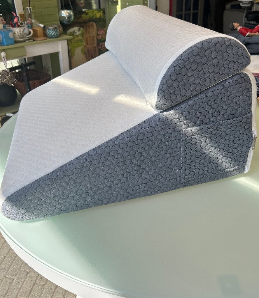 Wedge Pillow Leg Elevation Pillow plus Half Moon Lumber Back, Ophalen, Overige merken, Gebruikt, Wit