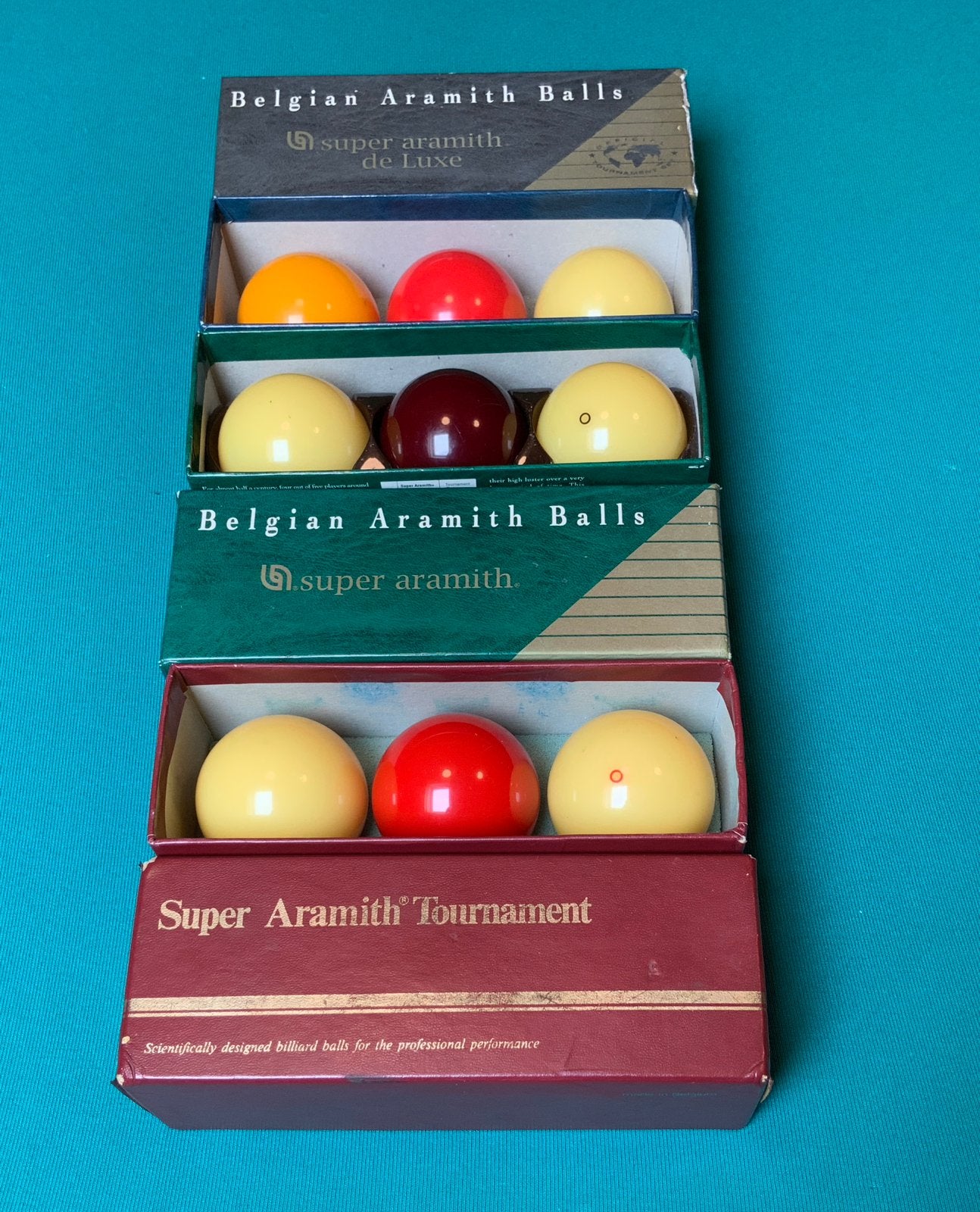 Biljarten 3 setjes biljartballen Belgian Super Aramith Balls, Verzenden, Keu of Ballen