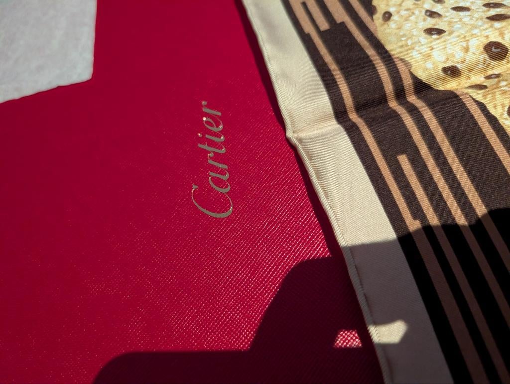 Cartier sjaal met luipaard/cheetah print, Sieraden, Tassen en Uiterlijk, Overige Accessoires, Ophalen of Verzenden
