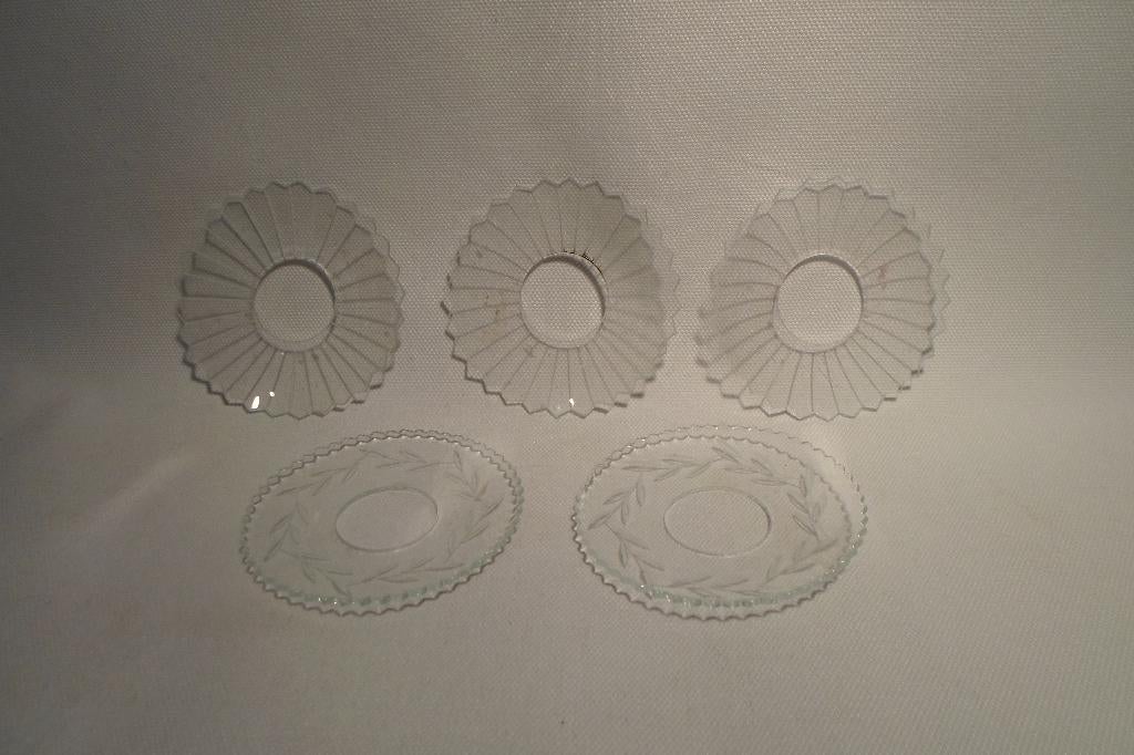 Kroonluchter Schaaltjes, Ophalen of Verzenden, Zo goed als nieuw, Glas, Vintage