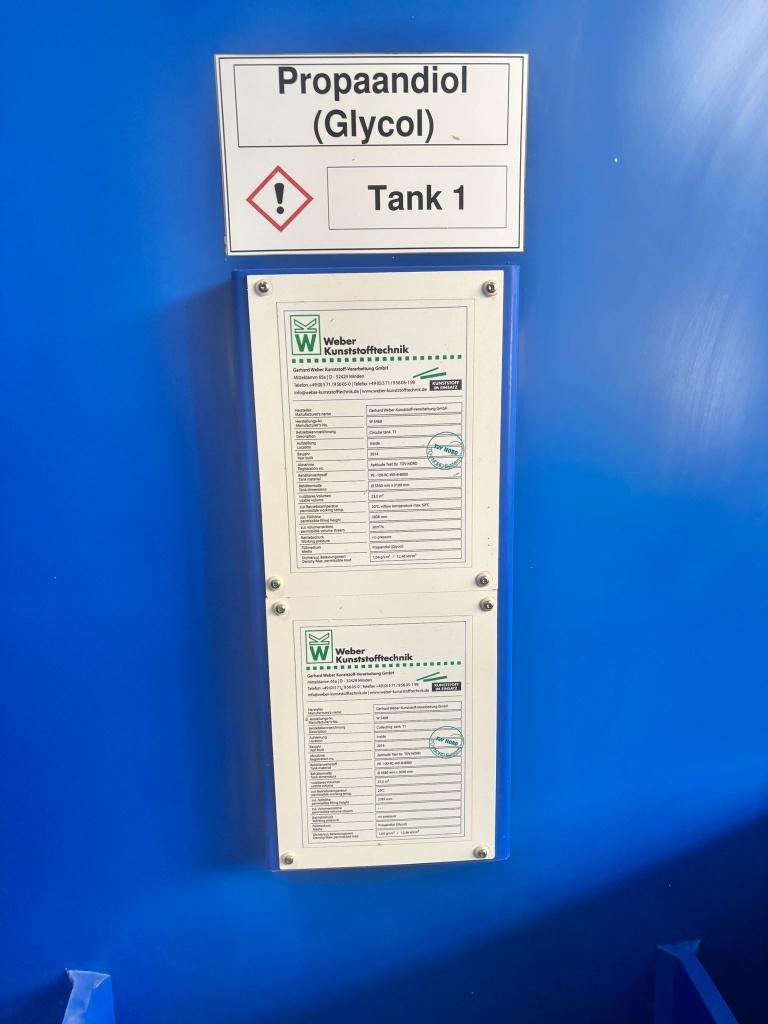 2x kunststof tank 25m³ rond – PE opslagtank 25.000 liter, Ophalen, Gebruikt