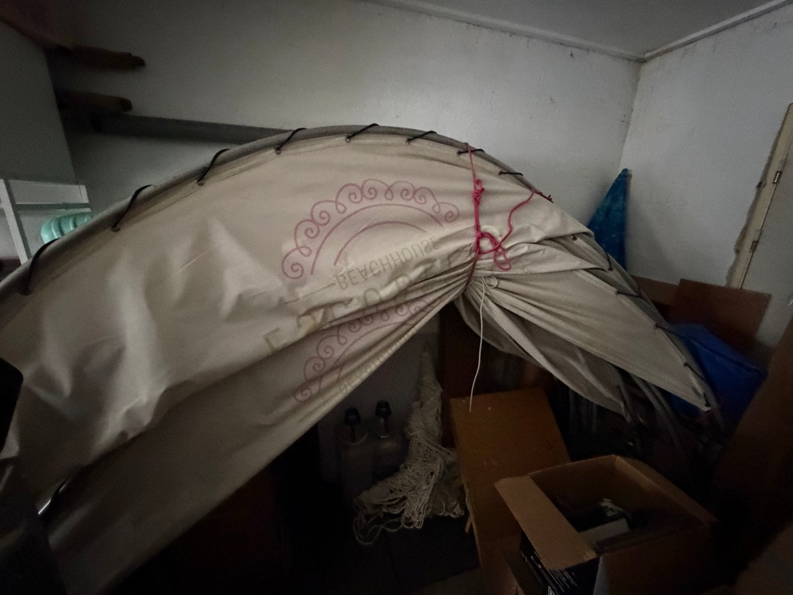 Windscherm proffesionele bananen schermen, Caravans en Kamperen, Ophalen, Gebruikt