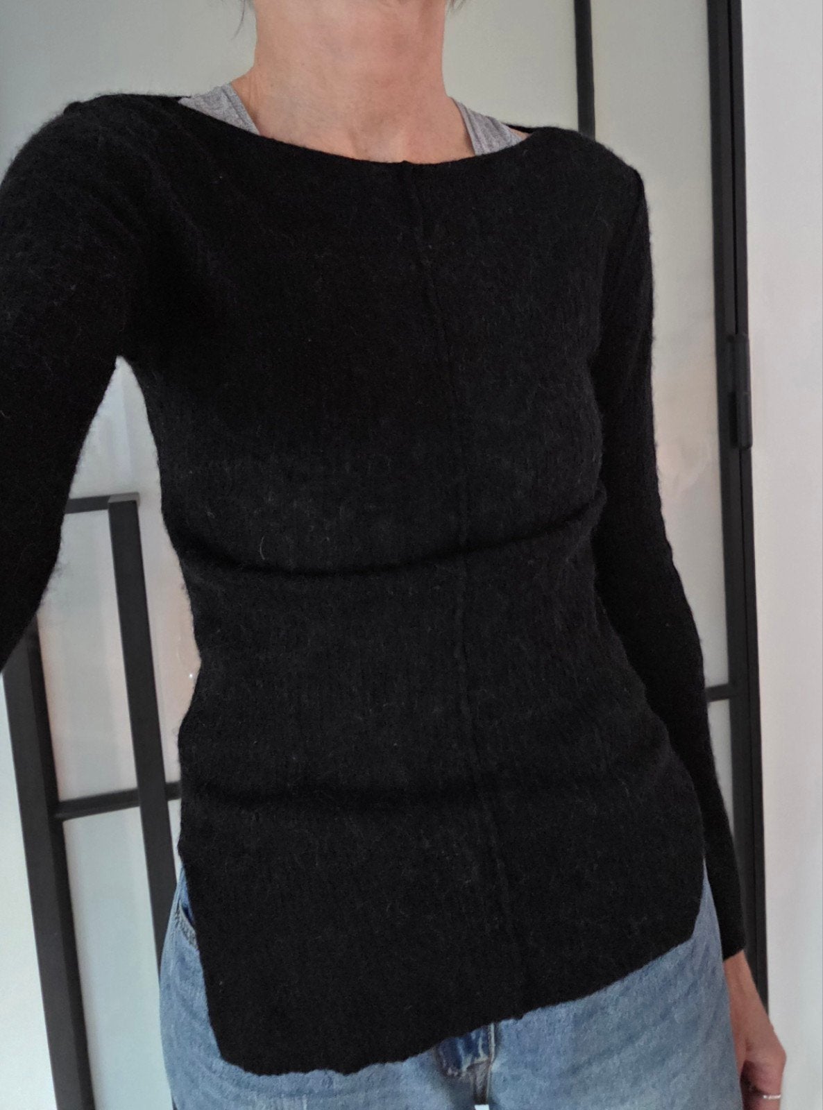 Malene Birger donkerblauwe fijn gebreide trui, maat S, Blauw, Ophalen of Verzenden, Lange mouw, Maat 36 (S)