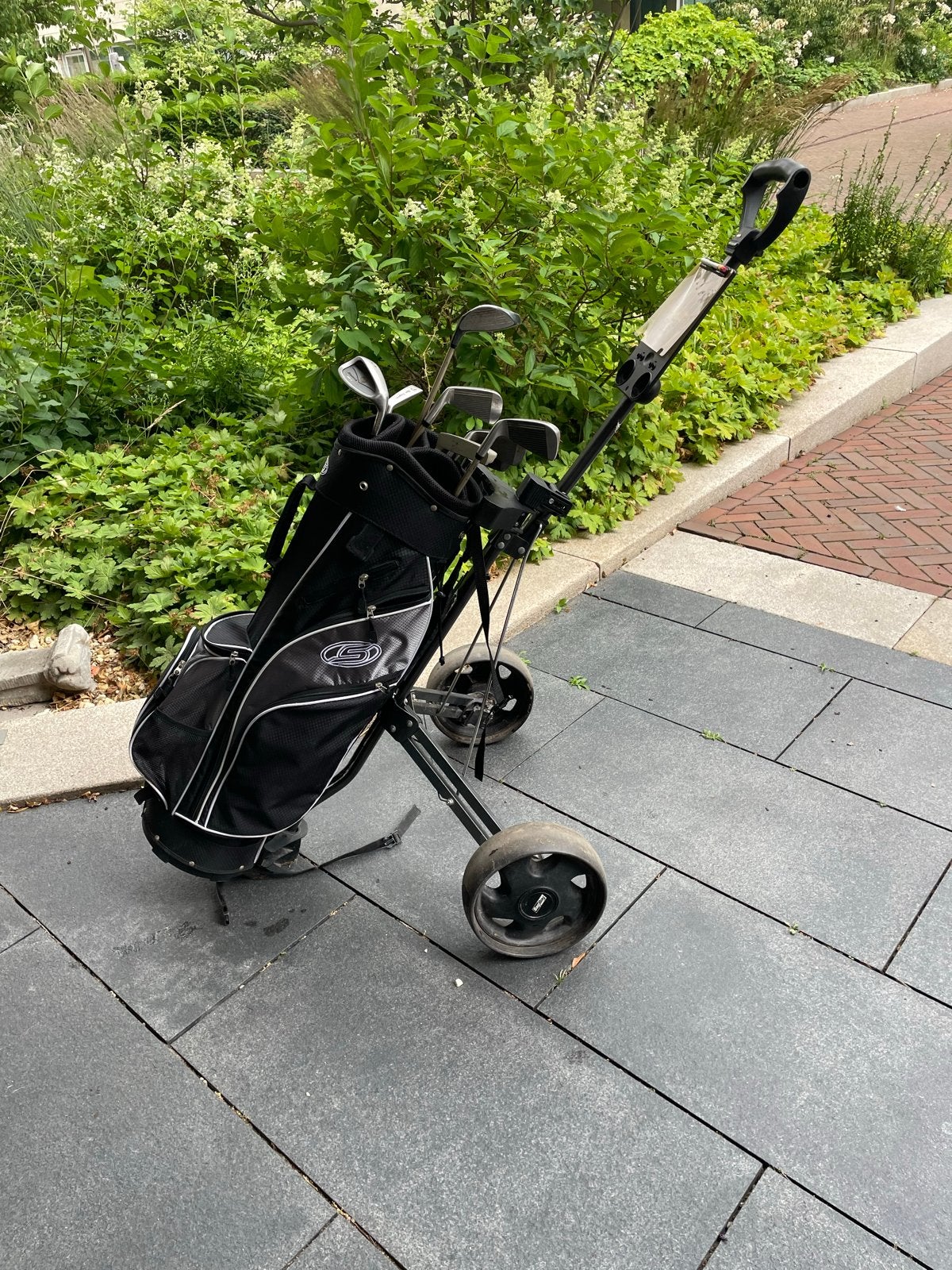 Dames golfset met tas ,standaard en trolley ., Ophalen, Gebruikt, Set, Overige merken