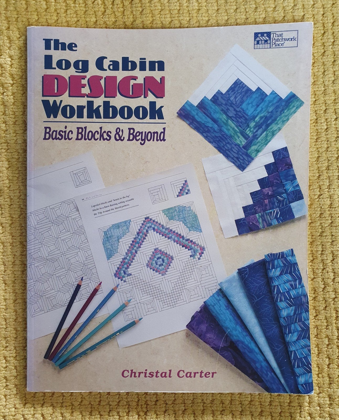 vintage 1996 log cabin design workbook quilten patchwork, Boeken, Verzenden, Borduren en Naaien, Christel carter