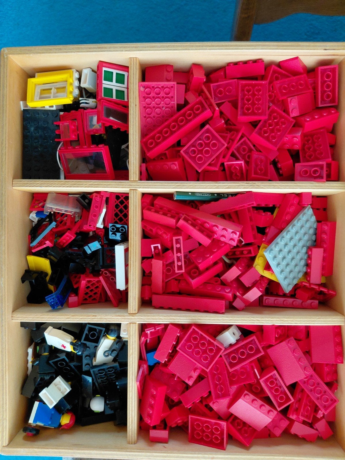 Grote partij diverse Lego blokken en onderdelen, Ophalen, Gebruikt, Lego, Inclusief minifiguren