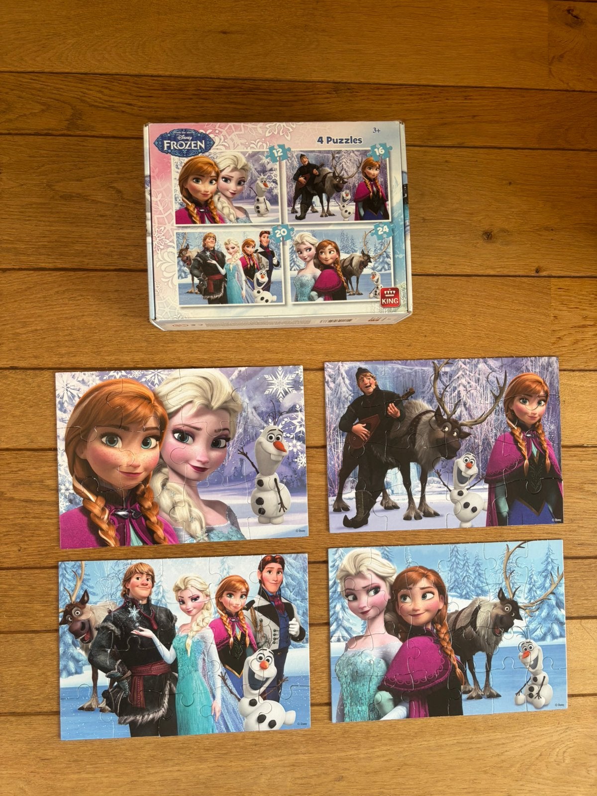 Disney Frozen 4 in 1 puzzel koffer | 4 puzzels kinderpuzzels, Ophalen of Verzenden