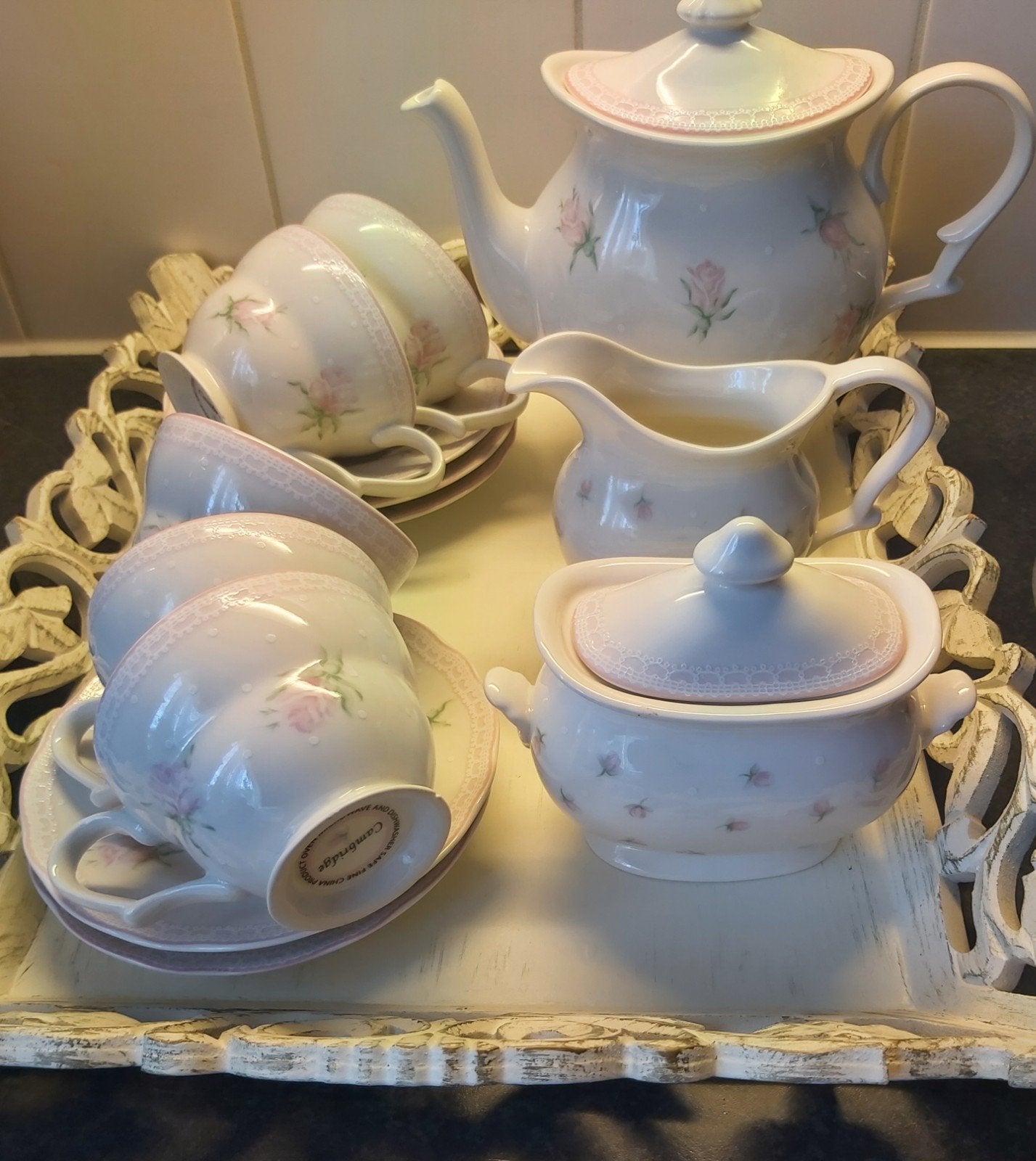 Cambridge  servies roosjes, Antiek en Kunst, Ophalen of Verzenden