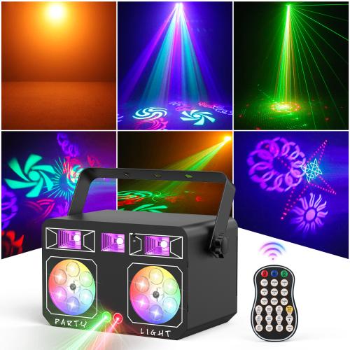 DJLicht mini 5 in 1 met UV - Laser - Stroboscoop, Geluidgestuurd, ., Nieuw, Ophalen of Verzenden