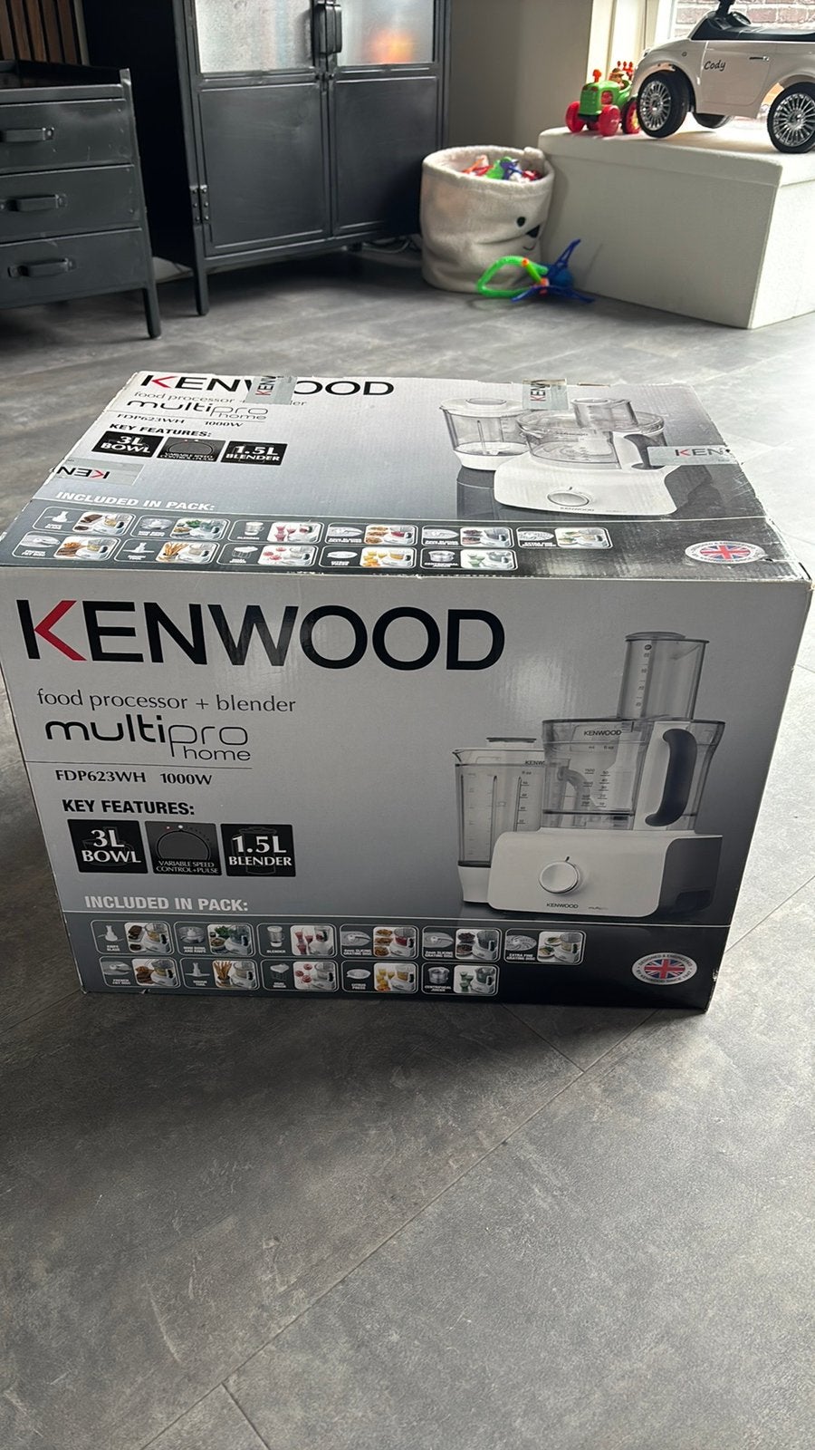 Z.g.a.n. Kenwood multipro home keukenmachine, Witgoed en Apparatuur, 4 liter of meer, Ophalen of Verzenden, Zo goed als nieuw