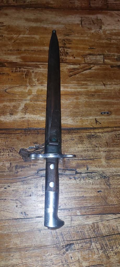 Zwitserse M1918 bajonet voor het Schmidt Rubin  geweer, Ophalen of Verzenden, Overige gebieden, Mes of Dolk