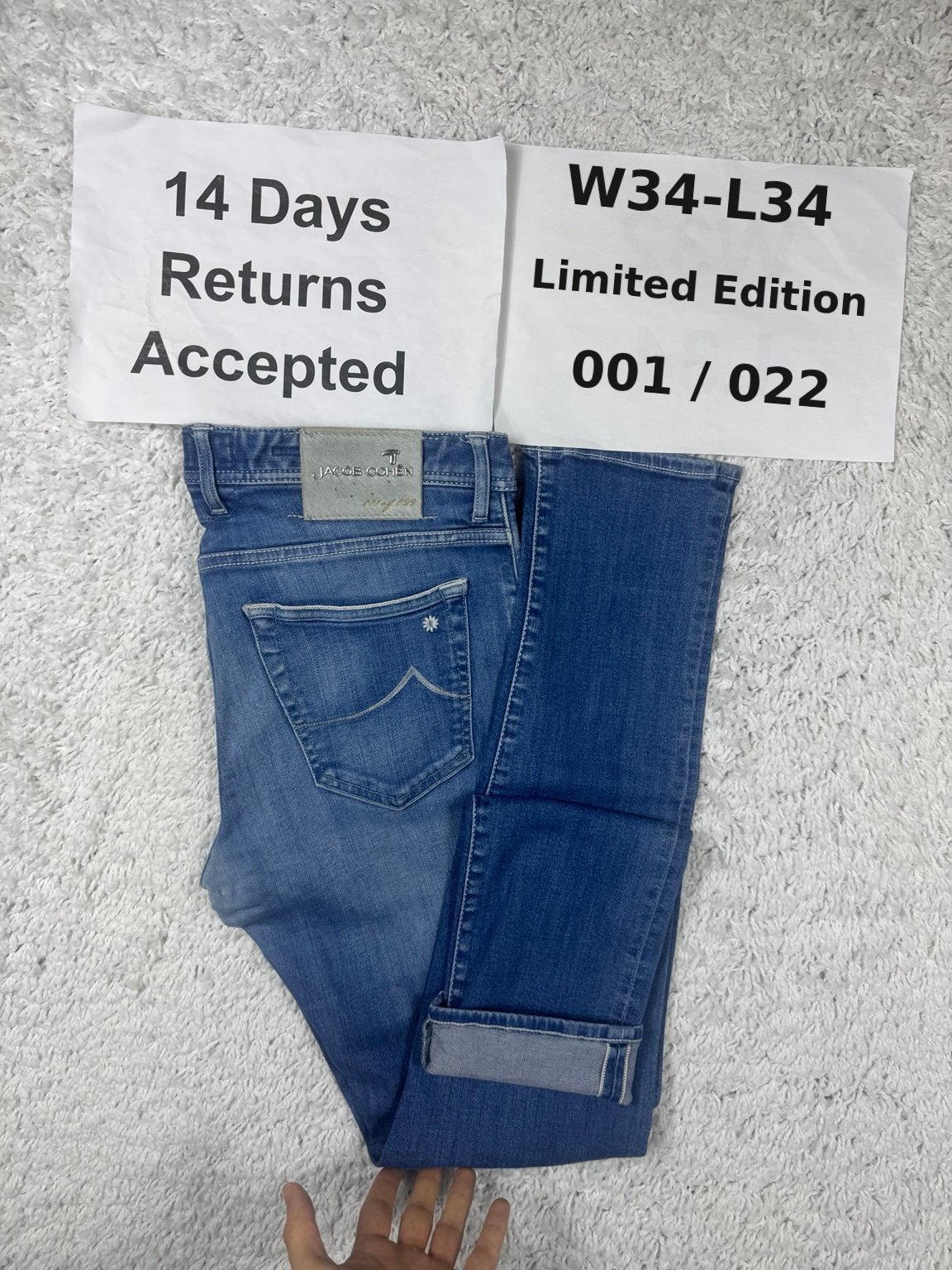 Jacob Cohën J622 Nick Slim LTD Selvedge Jeans 3640, G, Blauw, Ophalen of Verzenden, Yg
