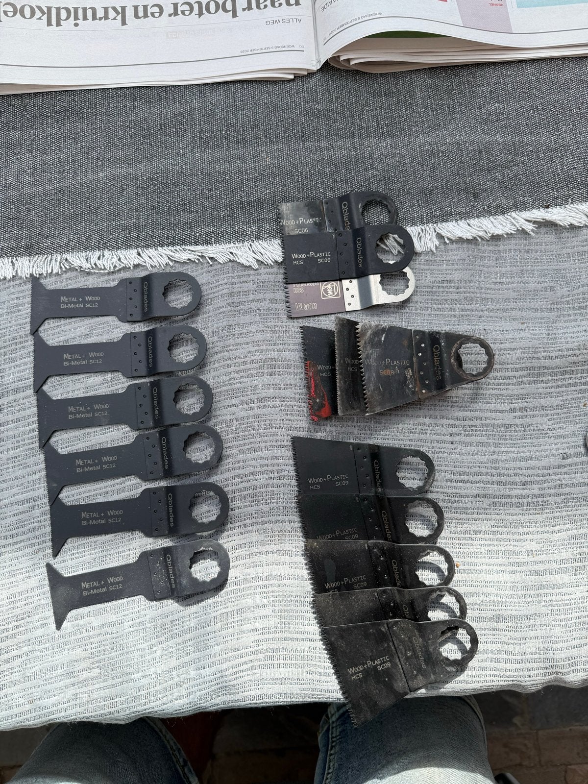 Oscillerende zaagbladen set voor multitool, Ophalen of Verzenden, Gebruikt, Zaag, Overige merken