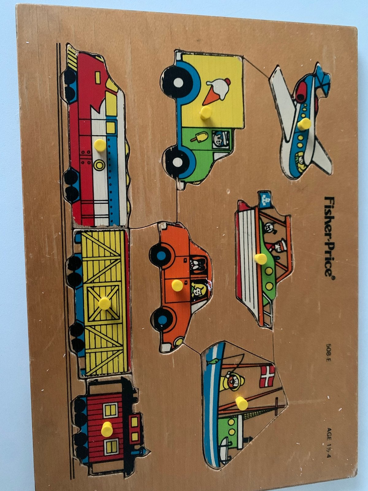 Houten Puzzels en Blokken Set voor Kinderen, Ophalen, 2 tot 4 jaar, Gebruikt, 10 tot 50 stukjes