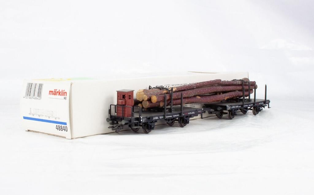 Marklin 48840 Houttransportwagon, Hobby en Vrije tijd, Modeltreinen | H0, Gebruikt, Wagon, Wisselstroom, Märklin, Ophalen of Verzenden