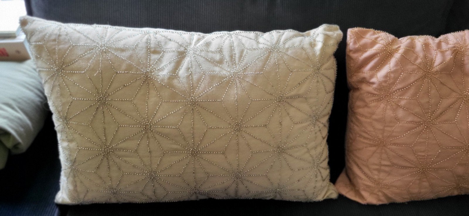 Sierkussens van Dutch Decor met kraaltjes, Ophalen, Meerkleurig, Met print, Vierkant