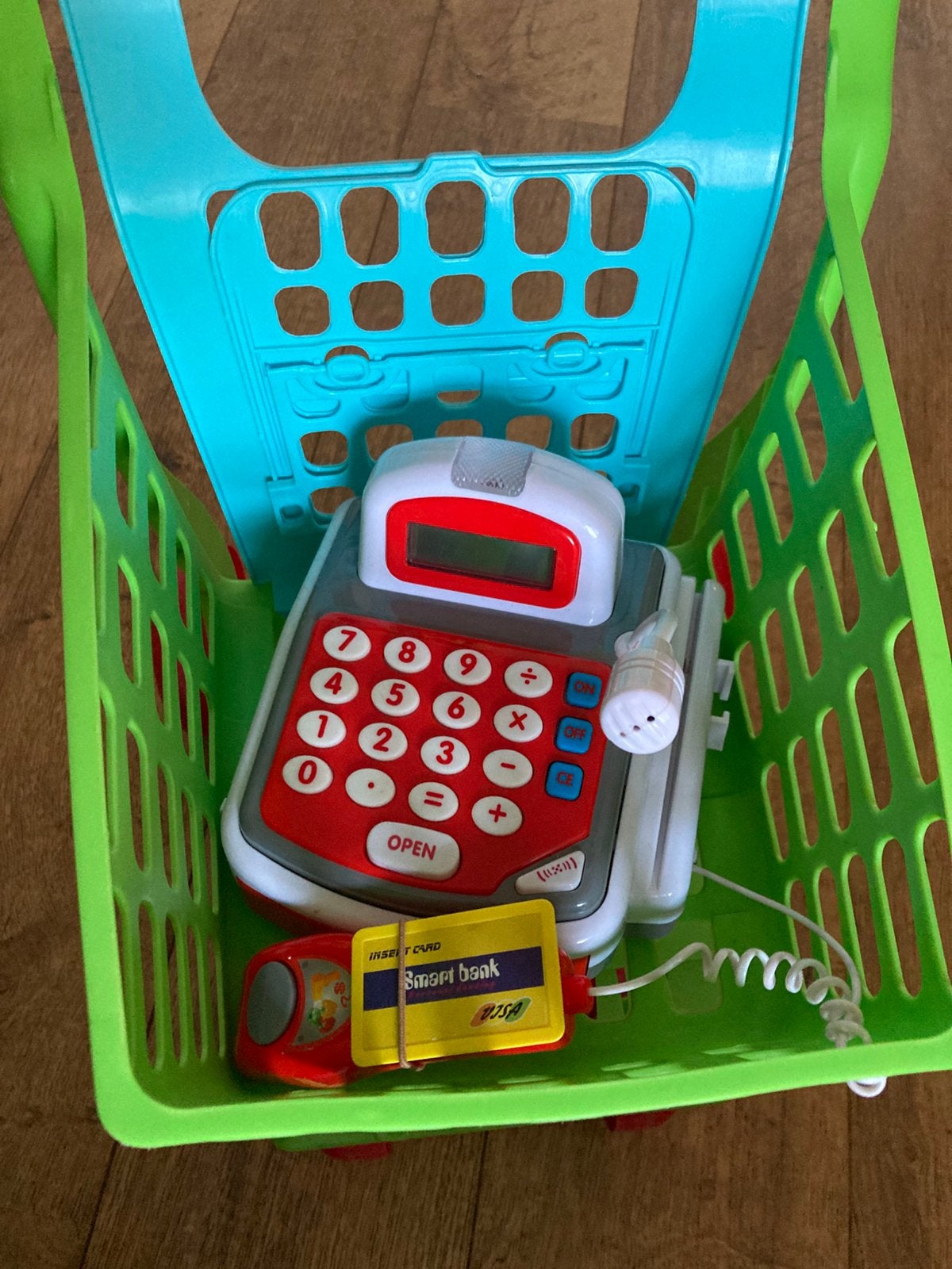 Kassa met scan en geluid + winkelwagentje, Ophalen, Zo goed als nieuw, Met geluid