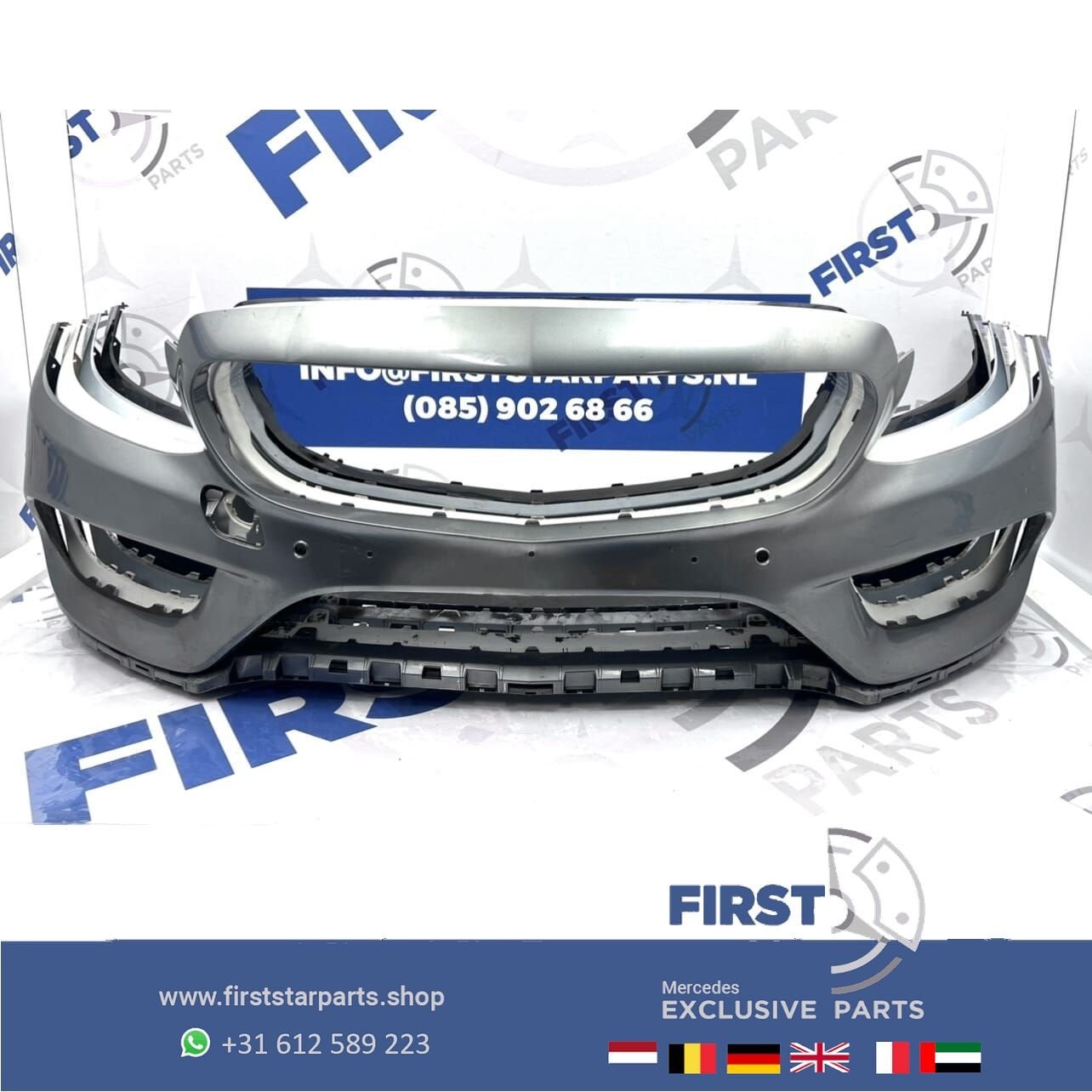 W205 BUMPER AMG VOORBUMPER 2014-2017 Mercedes C Klasse C43 Z, Gebruikt, -, Voor, Ophalen of Verzenden