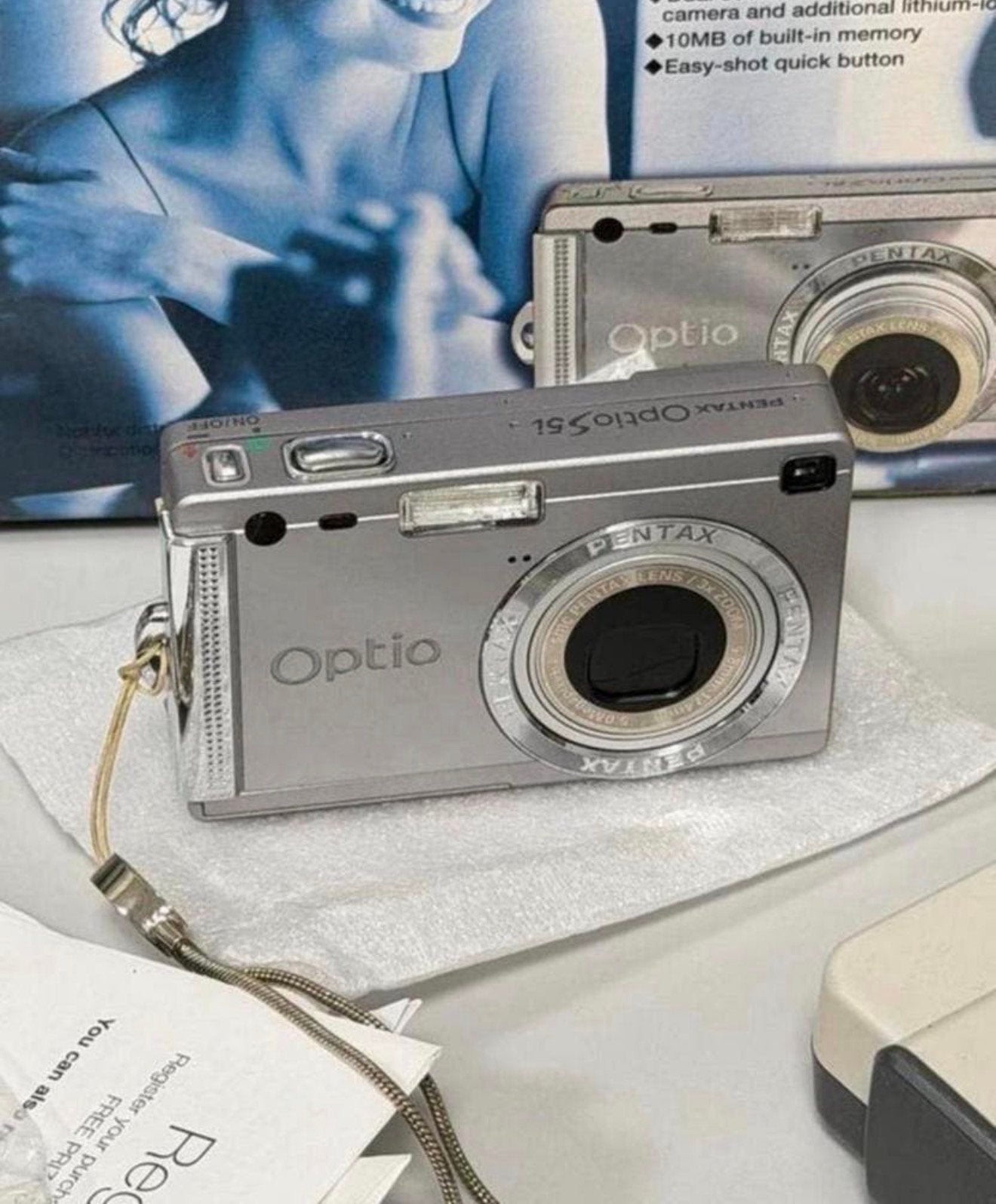 PENTAX Optio S5i Compact Digitale Camera 5.0MP Zilverkleurig, Ophalen of Verzenden, Zo goed als nieuw, H, H
