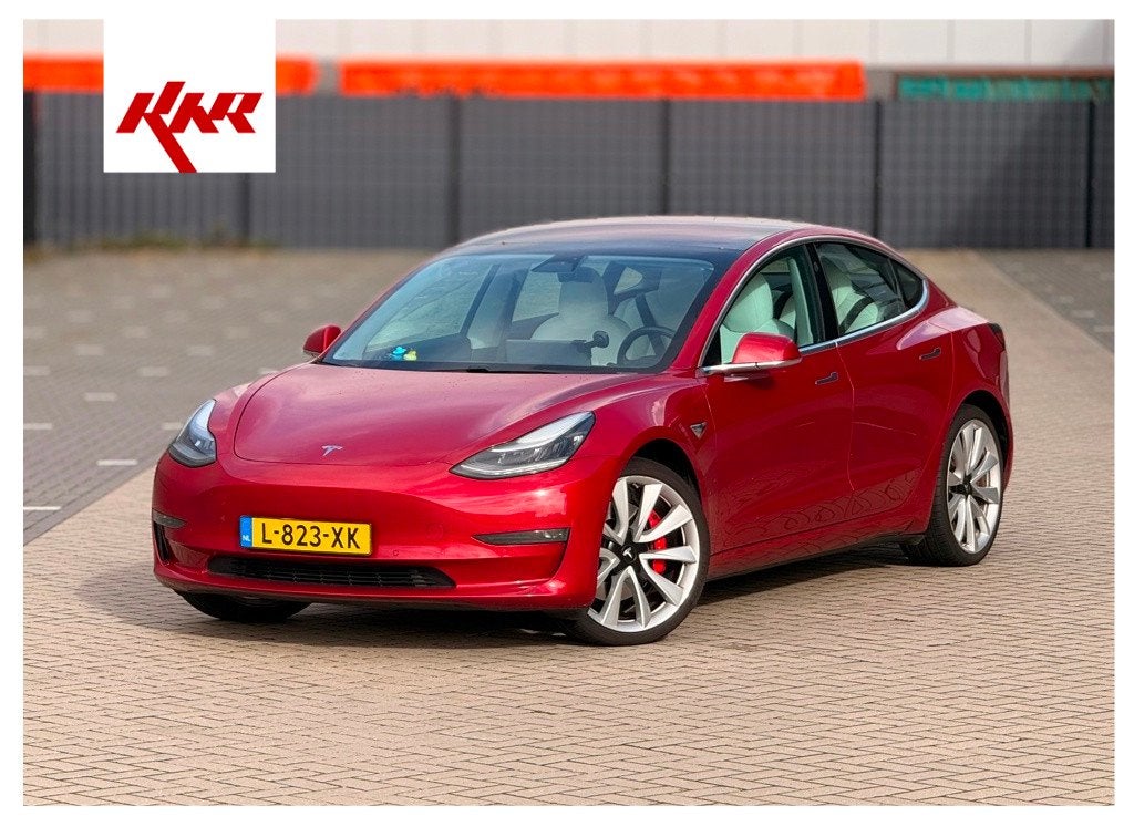 Tesla Model 3 Performance Enhanced autopilot 89% SOH wit int, Auto's, Automaat, 462 pk, 1249 min, Geïmporteerd