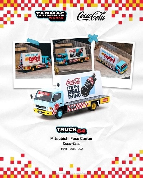 Mitsubishi Fuso Canter "Advertisement Truck Coca-Cola" 1/64, Tarmac Works, Tschuiten@hotmail.com, Duitsland, Auto