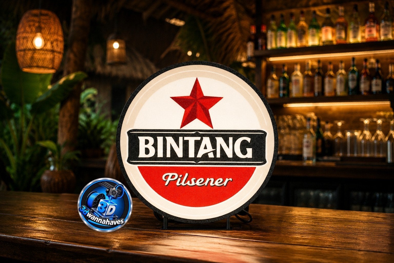 Unieke Bintang Pilsener LED Lichtbak - Bar/Mancave Decoratie, Ophalen of Verzenden, Nieuw, Lichtbak of (neon) lamp
