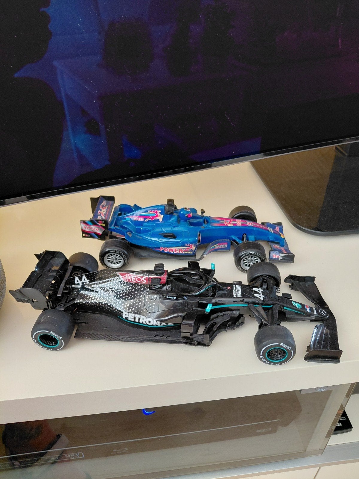 2 Raceauto's 1 met geluid en coureur, Ophalen of Verzenden, Gebruikt