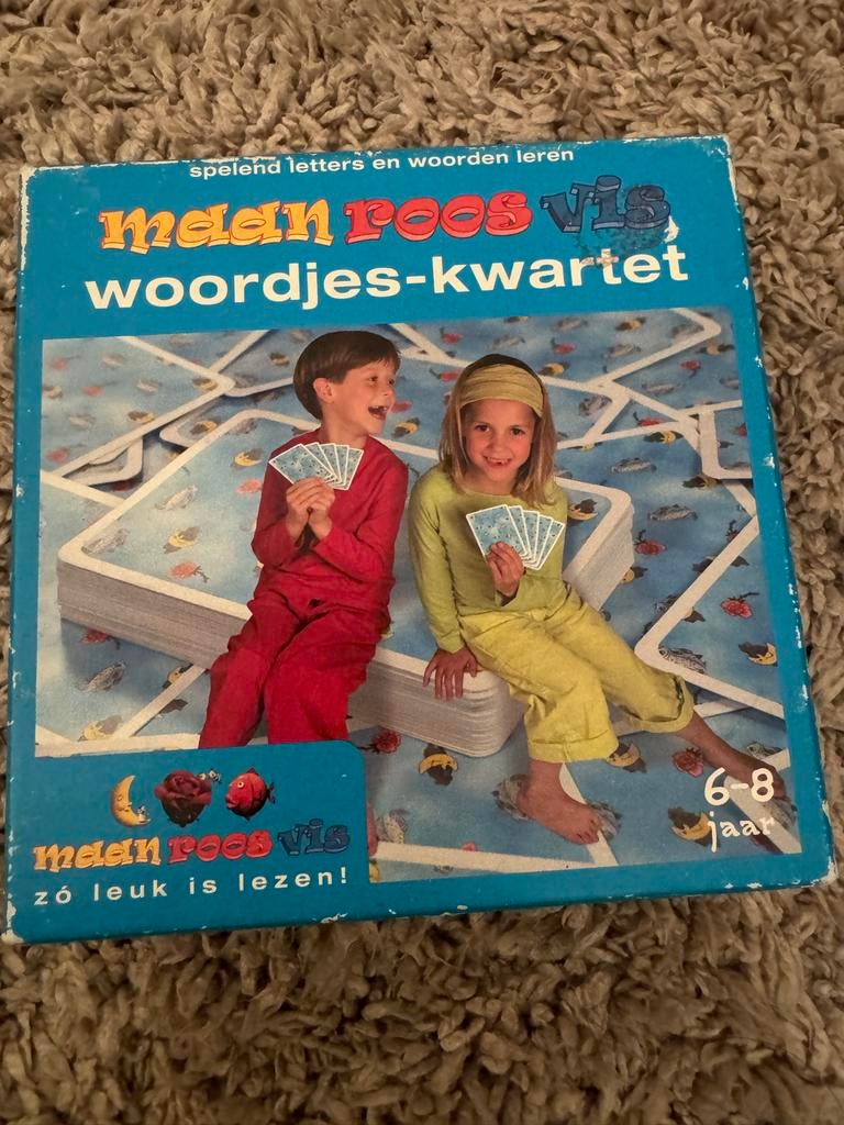 Maan Roos Vis Woordjes-kwartet (6-8 jaar), Drie of vier spelers, Ophalen of Verzenden, Gebruikt