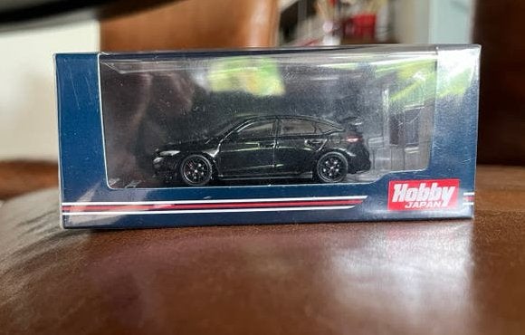 Hobby Japan Honda Civic Type R 1/64 Zwart, Ophalen of Verzenden, Zo goed als nieuw, Auto