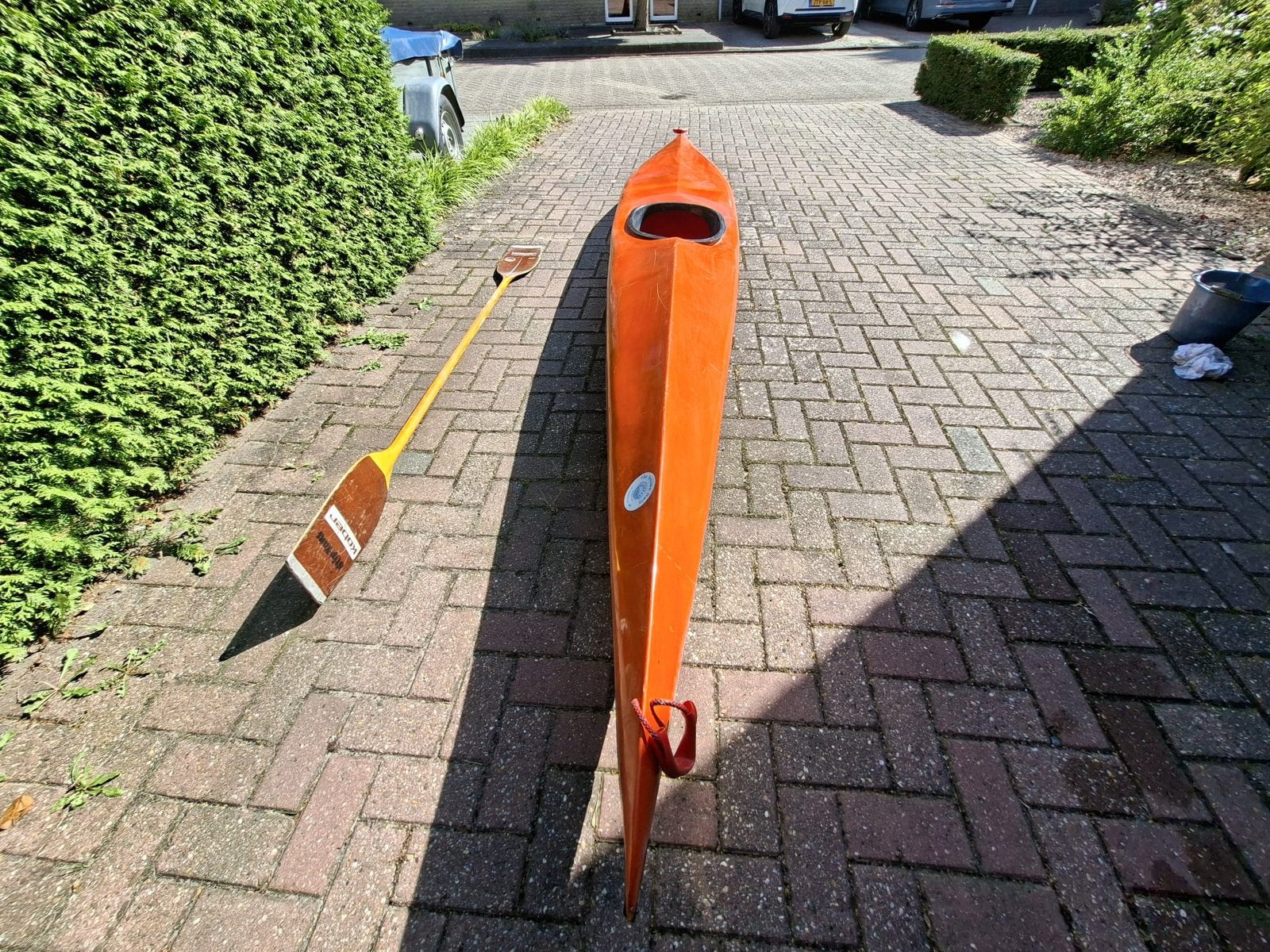 2 x polyester kano, Gebruikt, Eén persoon, Met peddels, Kajak
