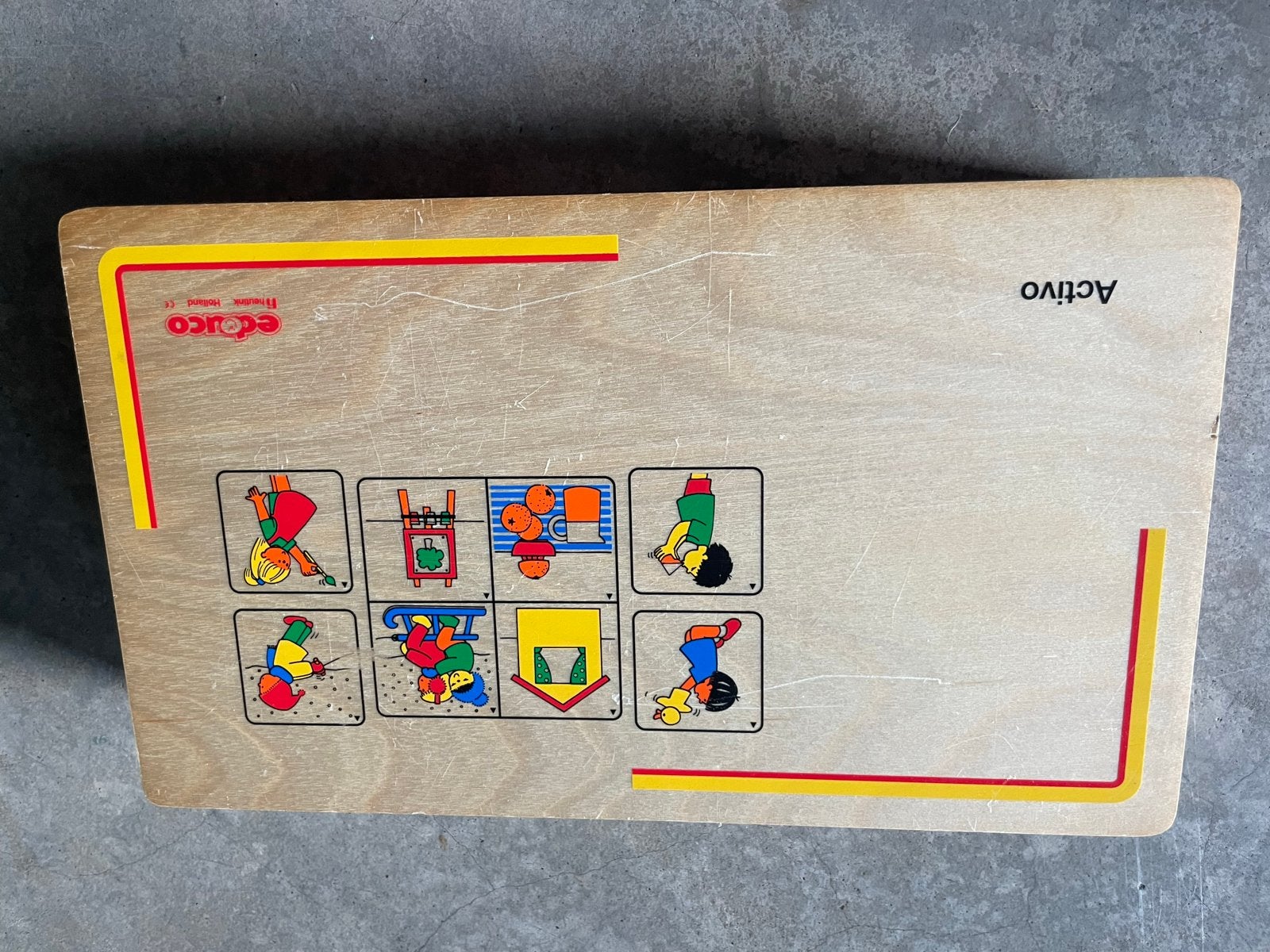Educo Activo: Educatief spel in houten doos, Ophalen, Gebruikt, Taal en Lezen