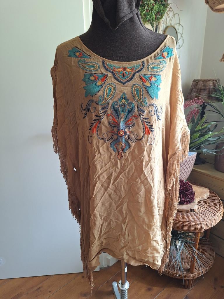Voile tuniek maat m 40 ibiza boho style, Ophalen of Verzenden, Gedragen, Maat 38/40 (M)